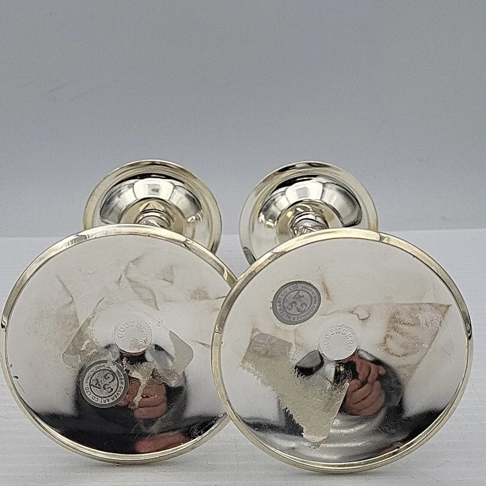 Godinger Silverplate Pair Of 2000 Millennium Candlesticks